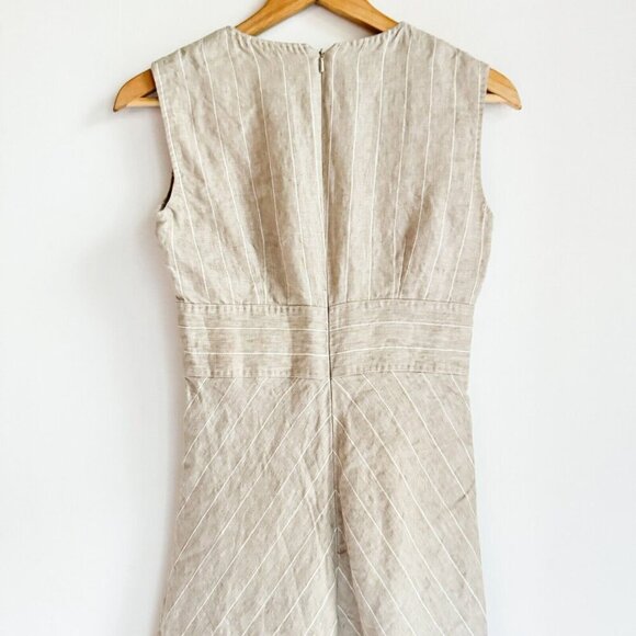 Max Mara Linen striped Sleeveless Midi Dress XS/S - Picture 9 of 11